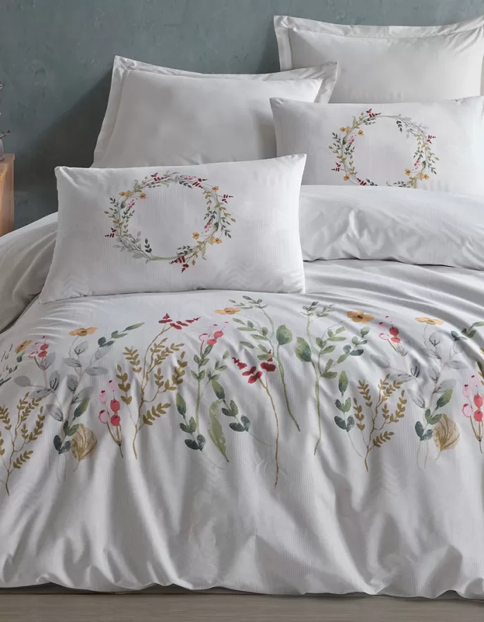 Elias Çift Kişilik Ranforce Nevresim Takımı Gri