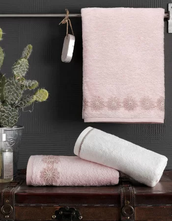 Taç Clemita Bambu Aile Seti Pembe-Ekru