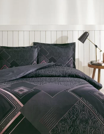 Özdilek  Snazzy King Size Nevresim Takımı Siyah