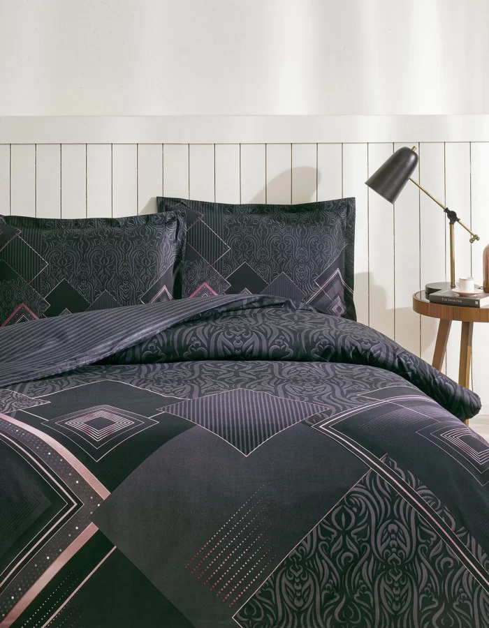 Özdilek  Snazzy King Size Nevresim Takımı Siyah