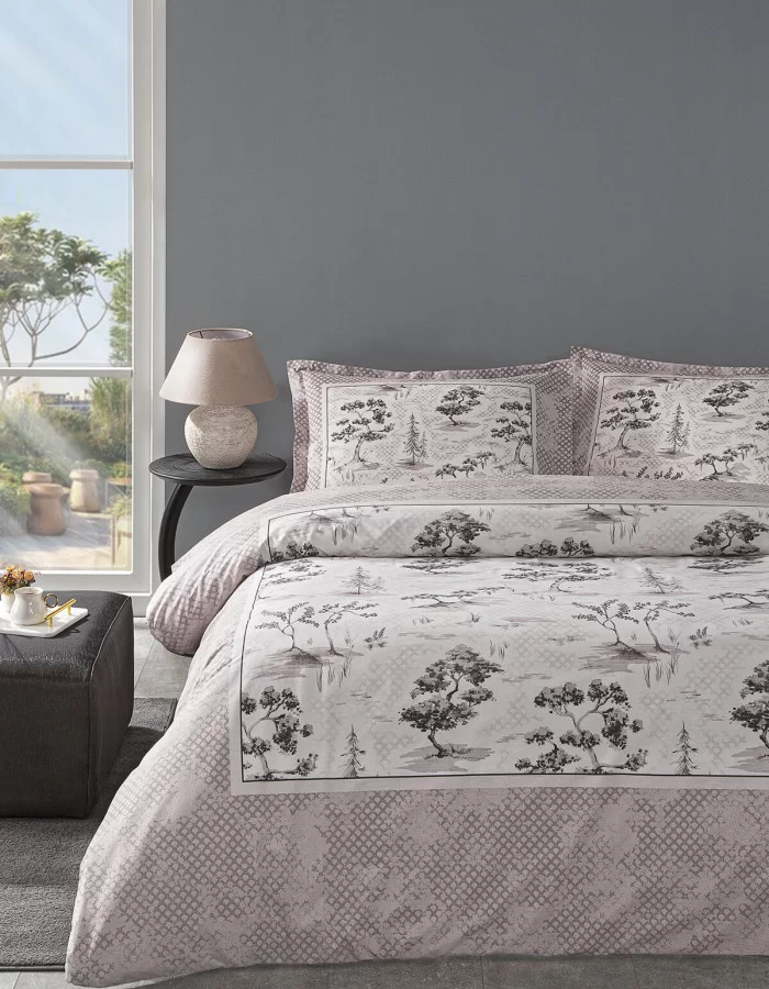 Özdilek Toile De Jouy King Size Nevresim Takımı Pudra