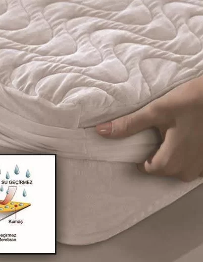 120x200 Sıvı Geçirmez Fitted Kapitone Yatak Koruyucu Alez