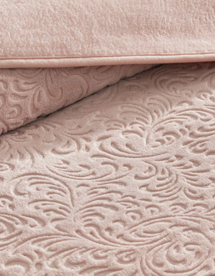 Taç Doressa Çift Kişilik Embos Battaniye Pudra