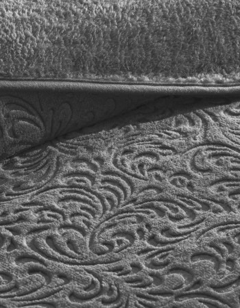 Taç Doressa Çift Kişilik Embos Battaniye Antrasit