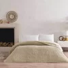 Taç Doressa Çift Kişilik Embos Battaniye Camel