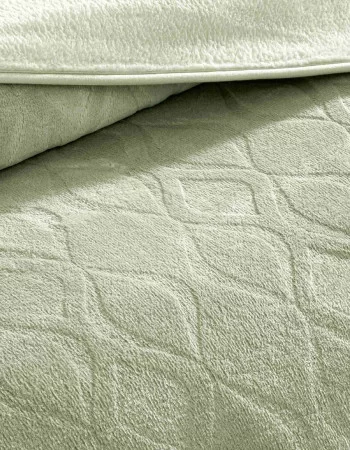 Taç Tessra Çift Kişilik Embos Battaniye Yeşil