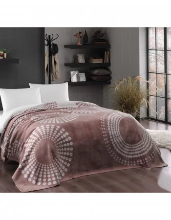 Taç Moon Çift Kişilik Battaniye Kahve