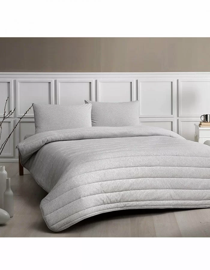 Taç Natura Çift Kişilik Yorgan Seti (Reborn) Gri