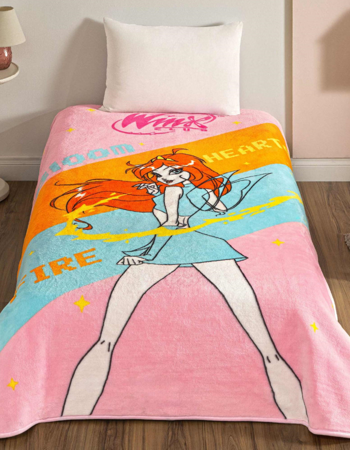 Taç Lisanslı Winx 2 Tek Kişilik Battaniye