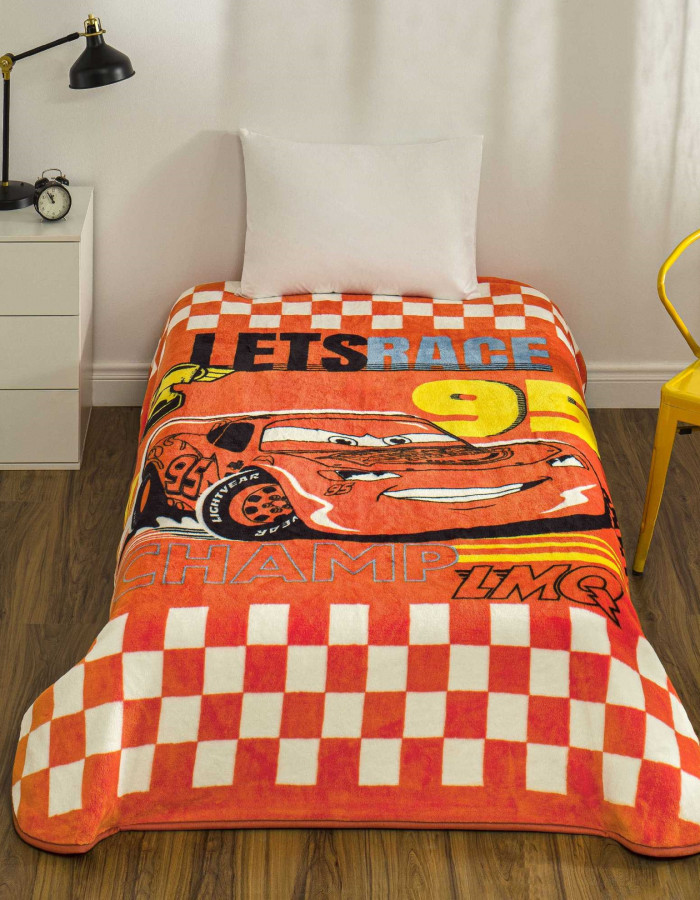 Taç Lisanslı Disney Cars Speed Tek Kişilik Battaniye