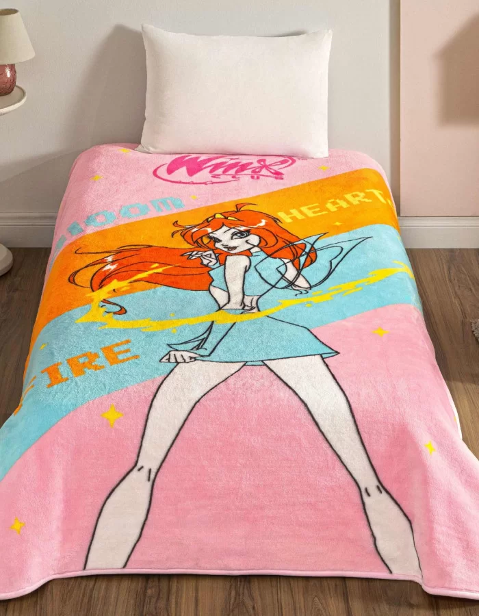 Taç Lisanslı Winx 2 Tek Kişilik Battaniye