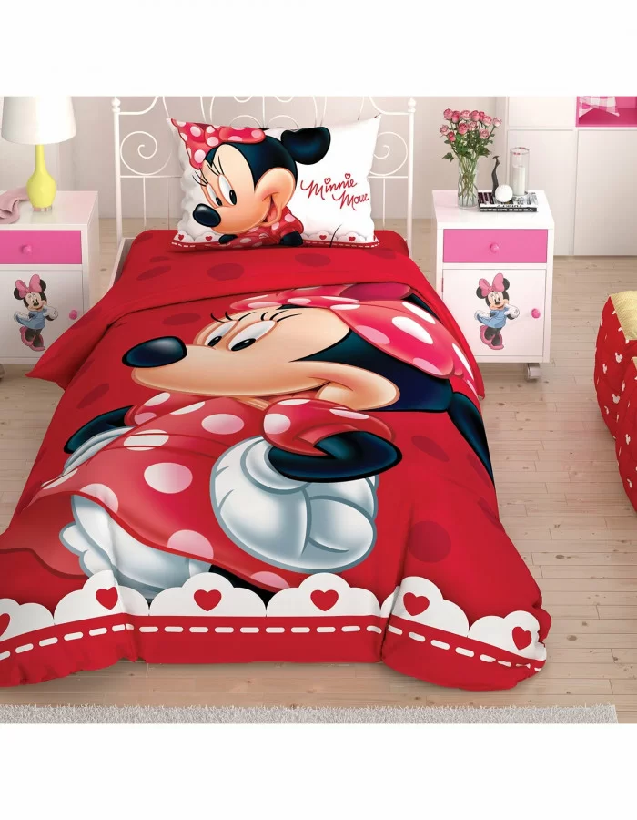 Taç Disney Minnie Lovely Glitter Tek Kişilik Nevresim Takımı