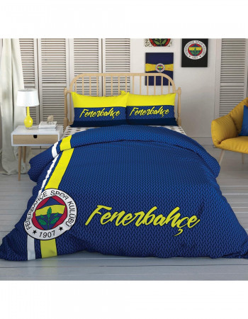 Taç Fenerbahçe Striped Çift Kişilik Nevresim takımı