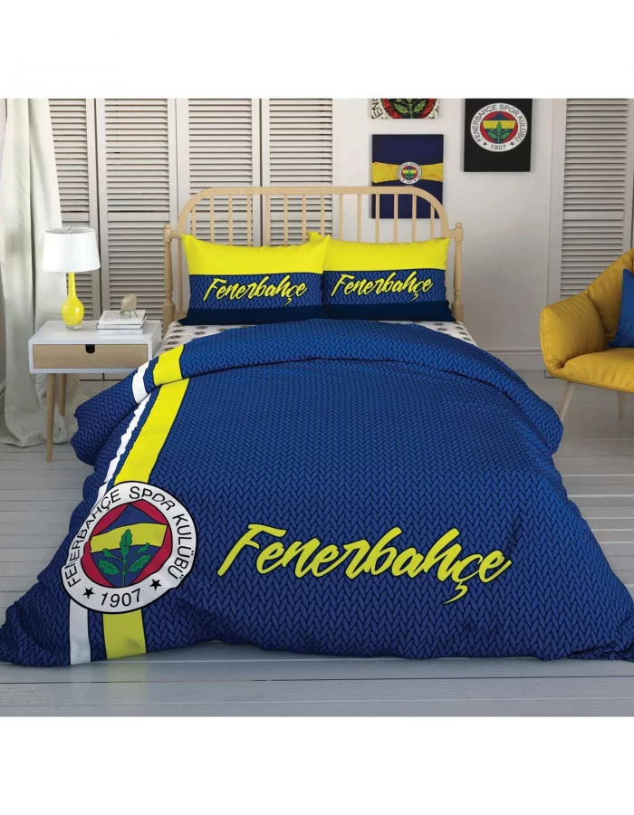 Taç Fenerbahçe Striped Çift Kişilik Nevresim takımı