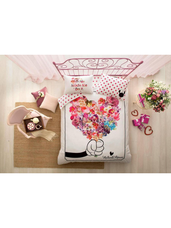 Taç Disney Minnie Flowers Çift Kişilik Nevresim Takımı Taç Disney Minnie Flowers Çift Kişilik Nevresim Takımı