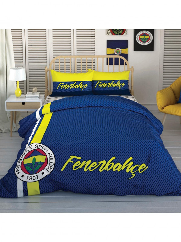 Taç Fenerbahçe Striped Çift Kişilik Nevresim takımı