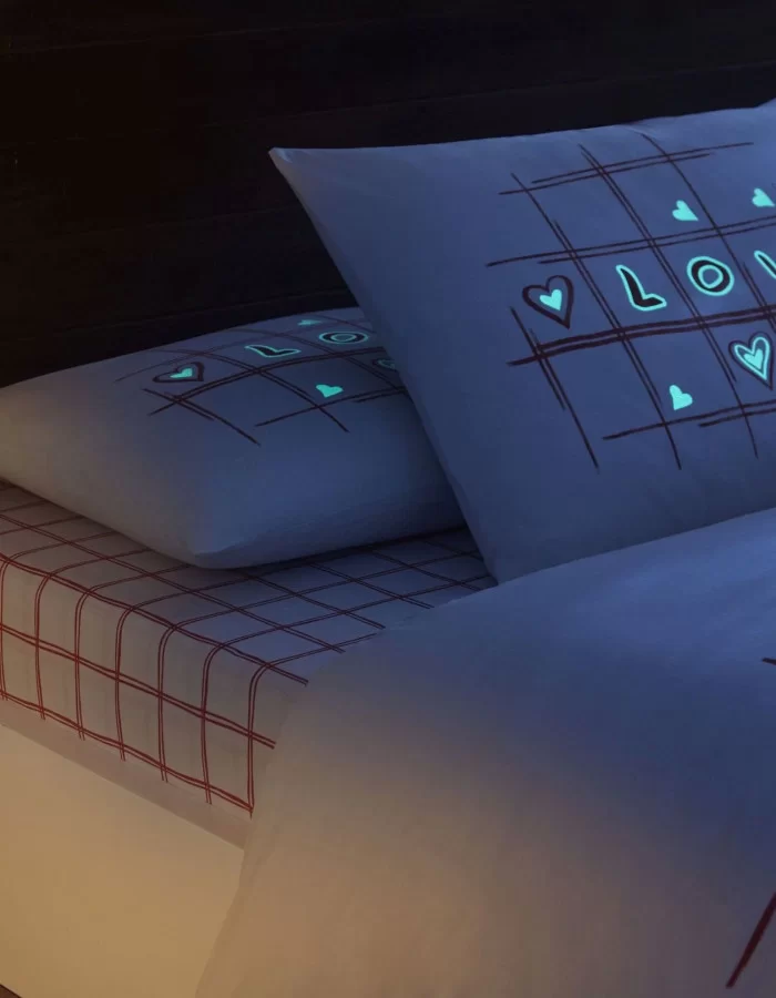 Taç Romenta Glow Ranforce Çift Kişilik Nevresim Takımı Kırmızı