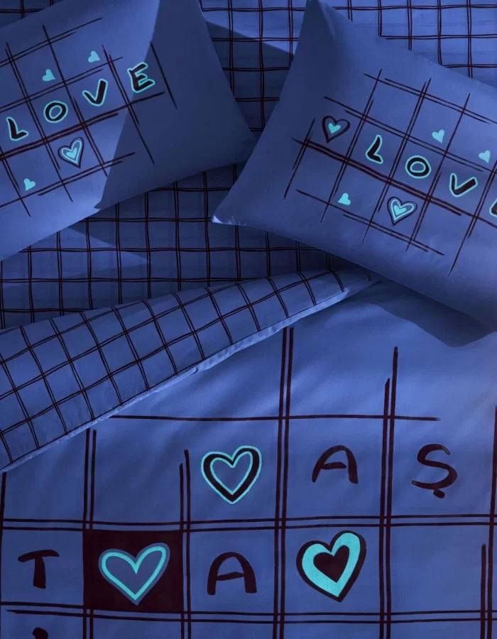 Taç Romenta Glow Ranforce Çift Kişilik Nevresim Takımı Kırmızı