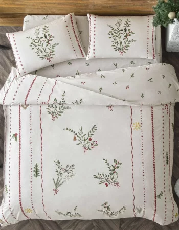 Taç Mistovia Glow Ranforce Çift Kişilik Nevresim Takımı Beyaz