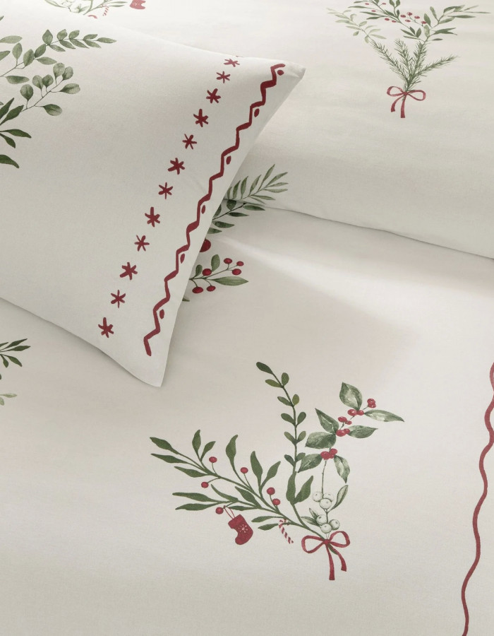 Taç Mistovia Glow Ranforce Çift Kişilik Nevresim Takımı Beyaz