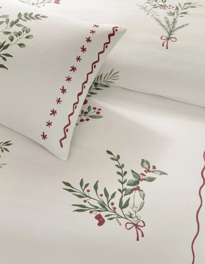 Taç Mistovia Glow Ranforce Çift Kişilik Nevresim Takımı Beyaz