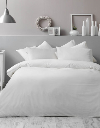 Taç Basic Tek Kişilik Antibakteriyel Nevresim Takımı Beyaz