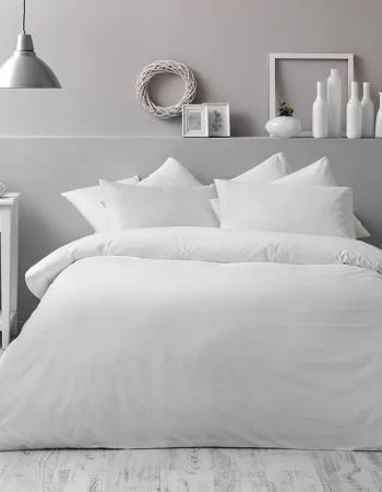 Taç Basic Tek Kişilik Antibakteriyel Nevresim Takımı Beyaz