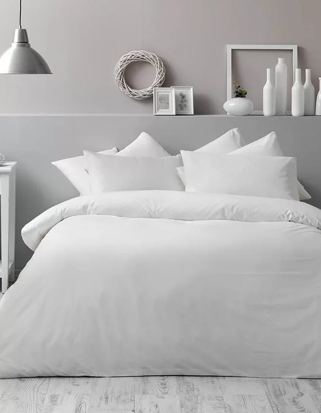 Taç Basic Tek Kişilik Antibakteriyel Nevresim Takımı Beyaz