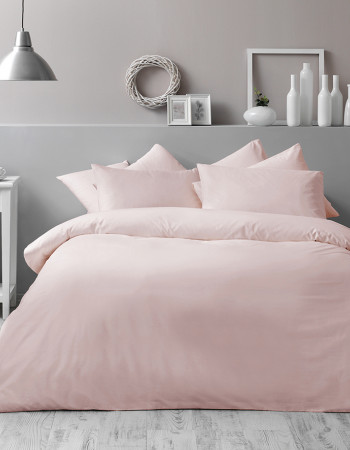 Taç Basic Çift Kişilik Antibakteriyel Nevresim Takımı Pembe