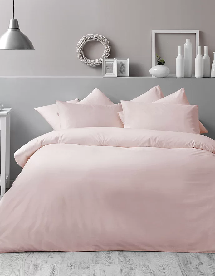 Taç Basic Çift Kişilik Antibakteriyel Nevresim Takımı Pembe