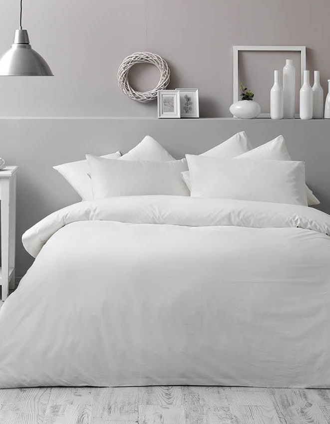 Taç Basic Tek Kişilik Antibakteriyel Nevresim Takımı Beyaz