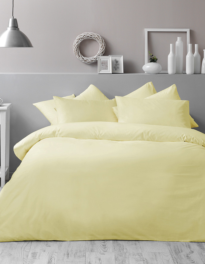 Taç Basic Tek Kişilik Antibakteriyel Nevresim Takımı Sarı