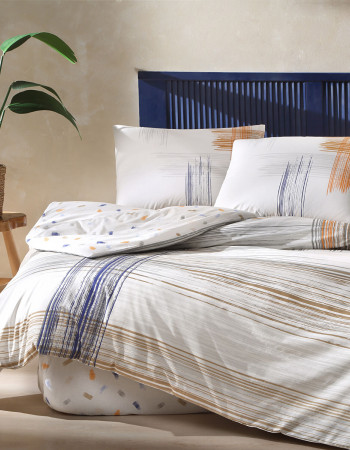 Taç Orion Ranforce Çift Kişilikı Nevresim Takımı Gri