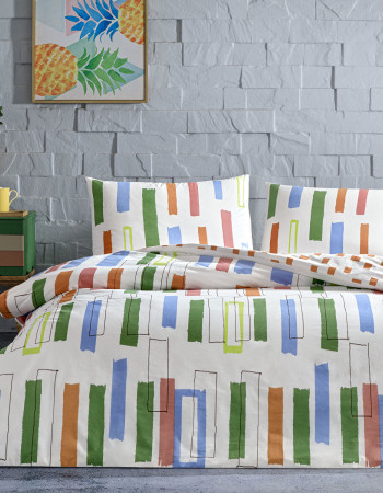 Taç Legrand Ranforce Çift Kişilik Nevresim Takımı Yeşil