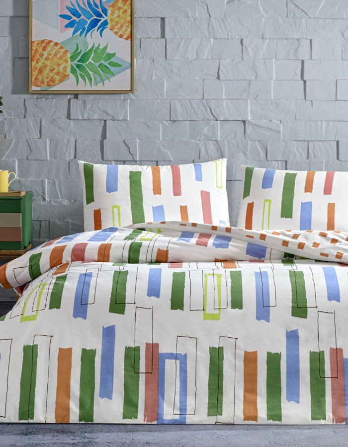 Taç Legrand Ranforce Çift Kişilik Nevresim Takımı Yeşil