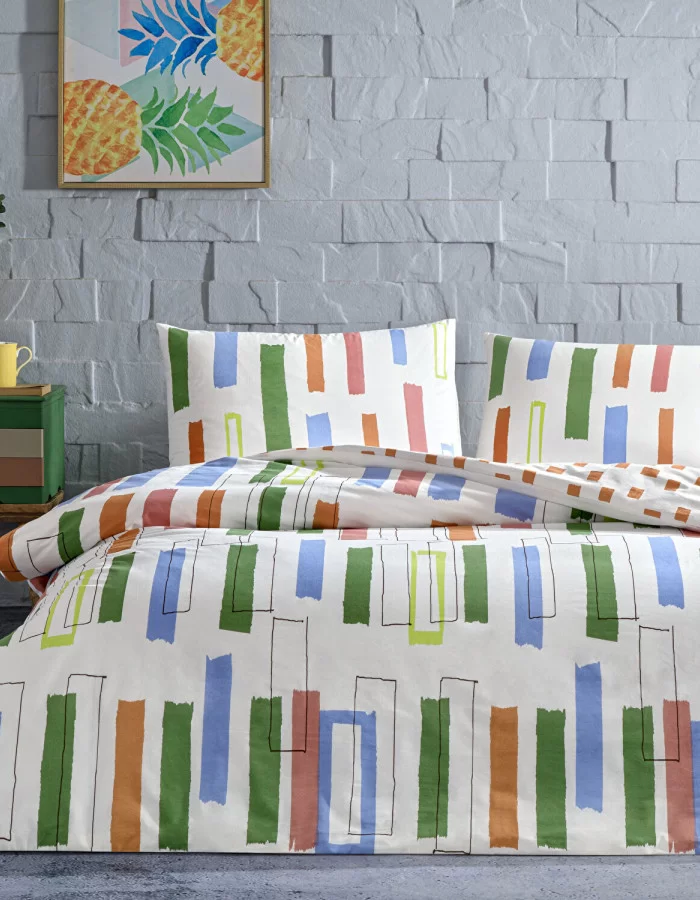 Taç Legrand Ranforce Çift Kişilik Nevresim Takımı Yeşil