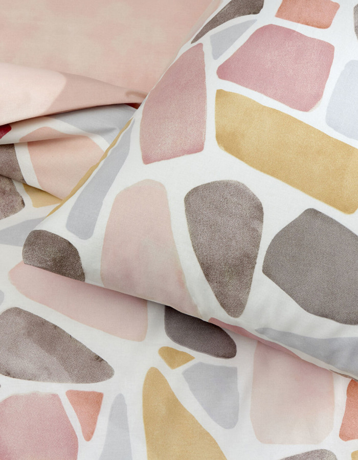 Taç Alvy Ranforce Çift Kişilik Nevresim Takımı Pembe