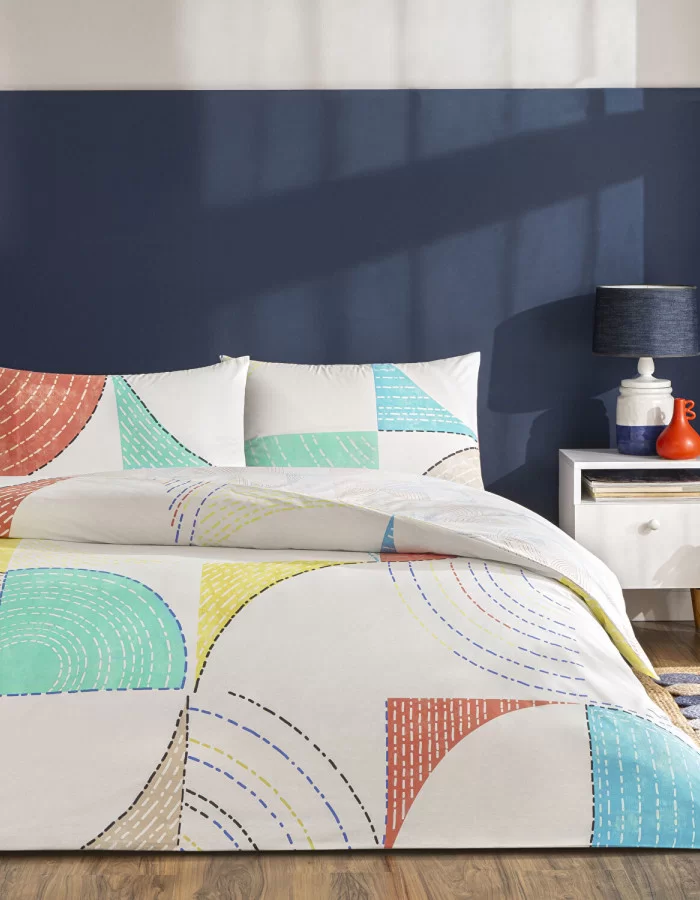 Taç Luvına Ranforce Çift Kişilik Nevresim Takımı Turkuaz