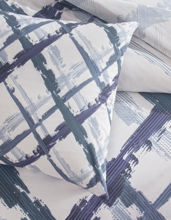 Taç Briza Ranforce Çift Kişilik Nevresim Takımı Mavi