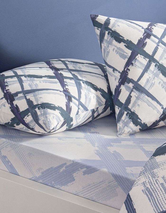 Taç Briza Ranforce Çift Kişilik Nevresim Takımı Mavi