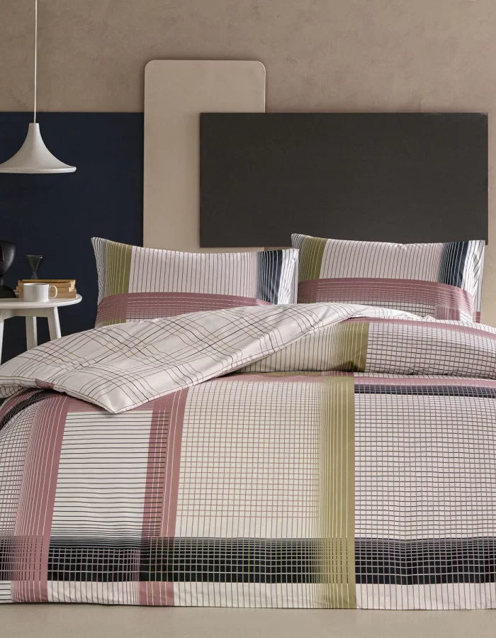 Taç Zyra Ranforce Çift Kişilik Nevresim Takımı Pembe