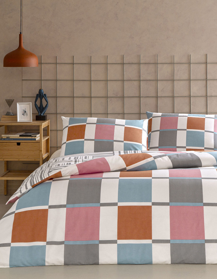 Taç Loxa Çift Kişilik Nevresim Takımı Turuncu