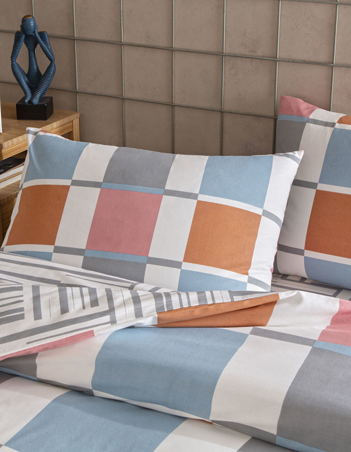 Taç Loxa Çift Kişilik Nevresim Takımı Turuncu