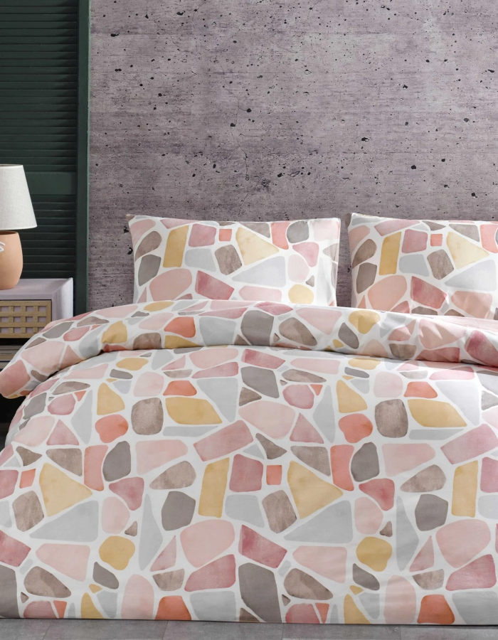 Taç Alvy Tek Kişilik Nevresim Takımı Pembe