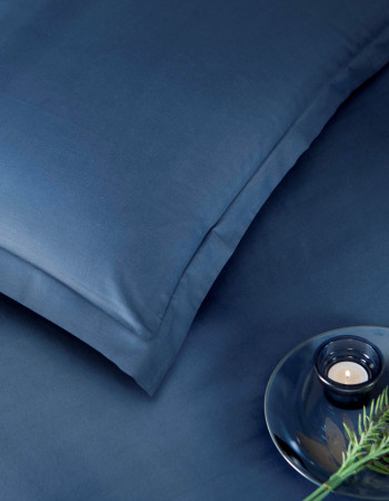 Taç Basic Saten Çift Kişilik Nevresim Takımı Lacivert