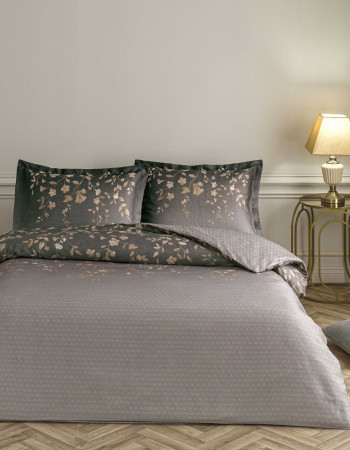 Taç Elaris Saten Çift Kişilik Nevresim Takımı Vizon