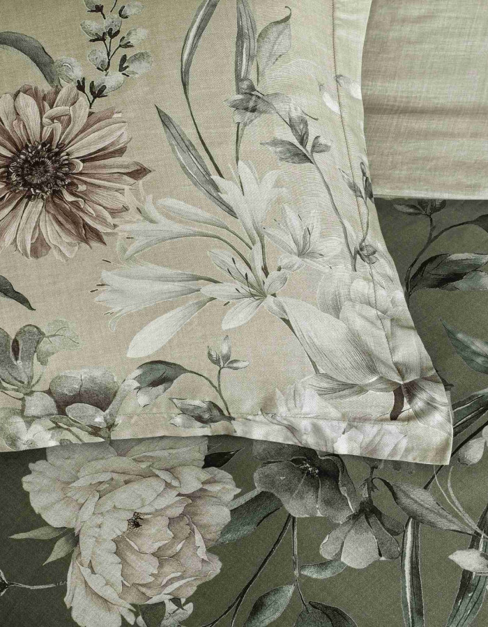 Taç Nurell Saten Çift Kişilik Nevresim Takımı Gri