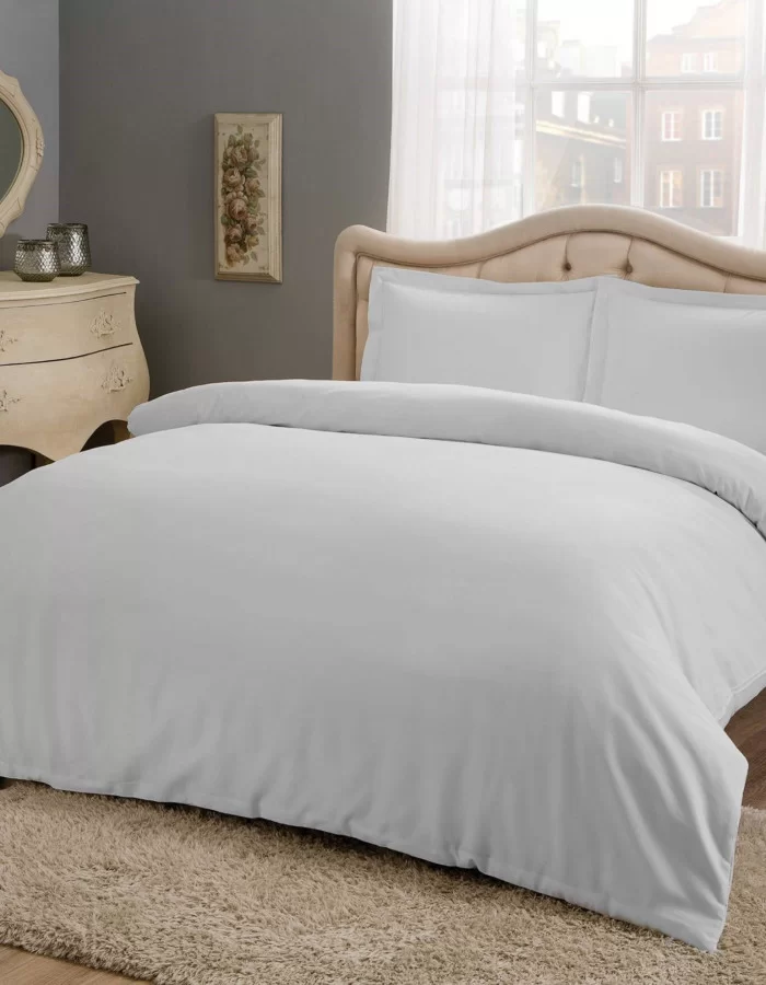 Taç Basic Saten Çift Kişilik Nevresim Takımı Gri