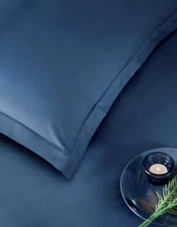 Taç Basic Saten Çift Kişilik Nevresim Takımı Lacivert