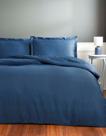 Taç Basic Saten Çift Kişilik Nevresim Takımı Lacivert